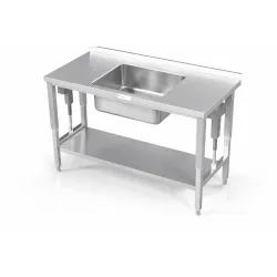 Metal table with adjustable top and sink Novameta BHS-IRRV-80/60/90