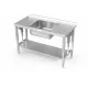 Metal table with adjustable top and sink Novameta BHS-IRRV-80/60/90