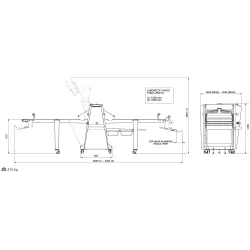 Dough sheeter ROLLMATIC R65AX-T/16