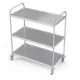 Stainless steel food transport trolley, 3 shelves Novameta BHS-VTS3-85-55-93