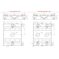 Island hood with air supply Novameta HFCD-140-240-48