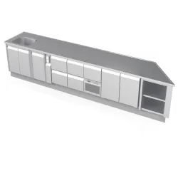 Custom refrigerated worktable with sink BHS-HoReCa NN40