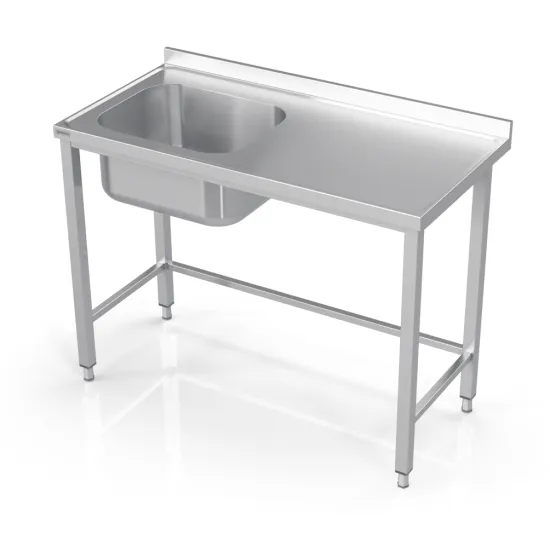 Metal Tables with Sink without Shelf