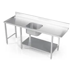 Pre-wash table with shelf Novameta BHS-XVLO-140/70/90