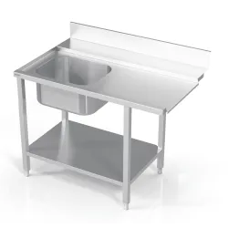 Prewash table with shelf Novameta BHS-IPLO-110/70/90