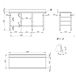 Dishwashing area furniture Novameta Projekts-TR-M-20