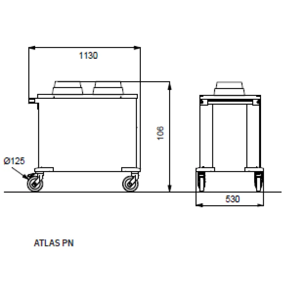 Plate storage, transport and warming trolley ROCAM 03800SOLL/PPN