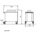 Plate storage, transport and warming trolley ROCAM 03800SOLL/PPN