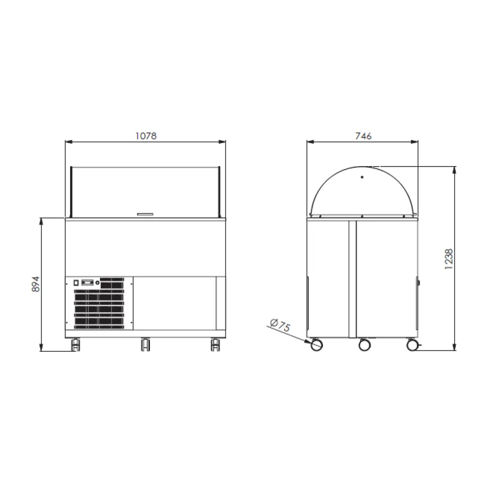 Service trolley ROCAM 01100GIUN/RF