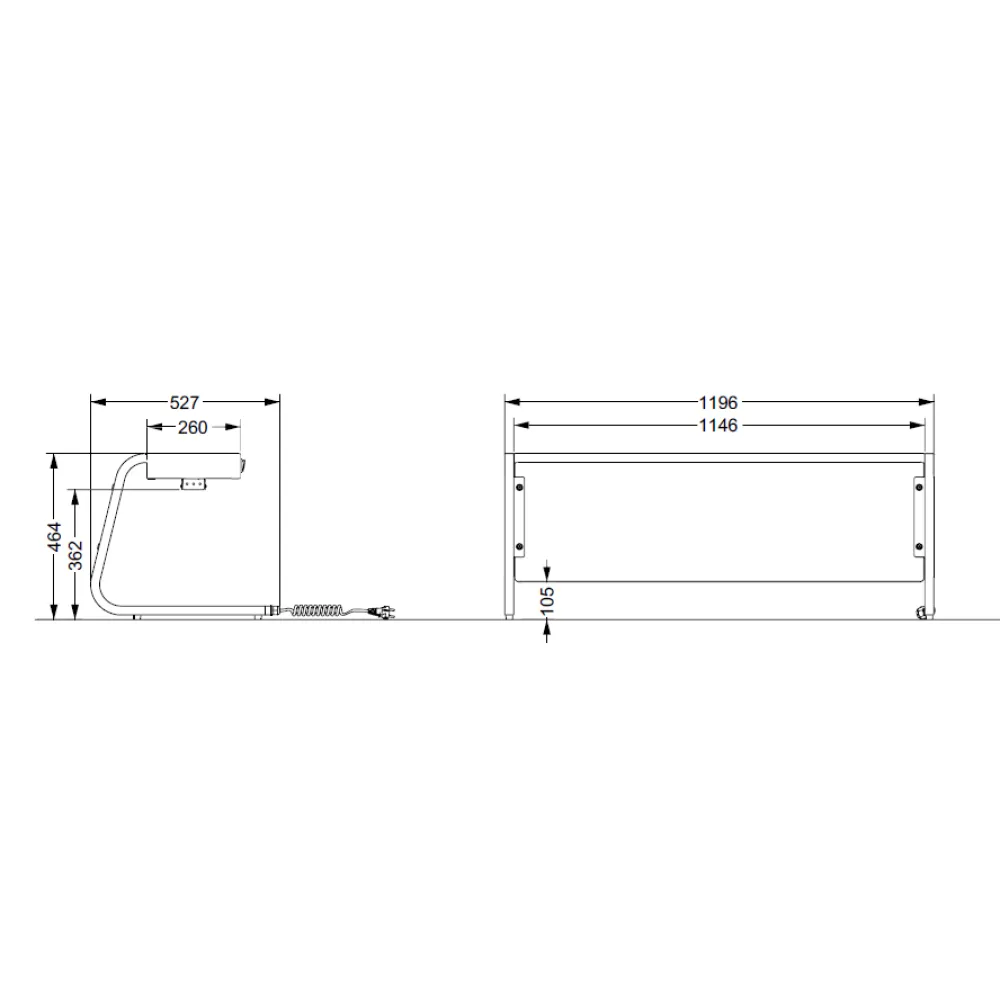 Food service area lamp ROCAM 020INAHALO3/1