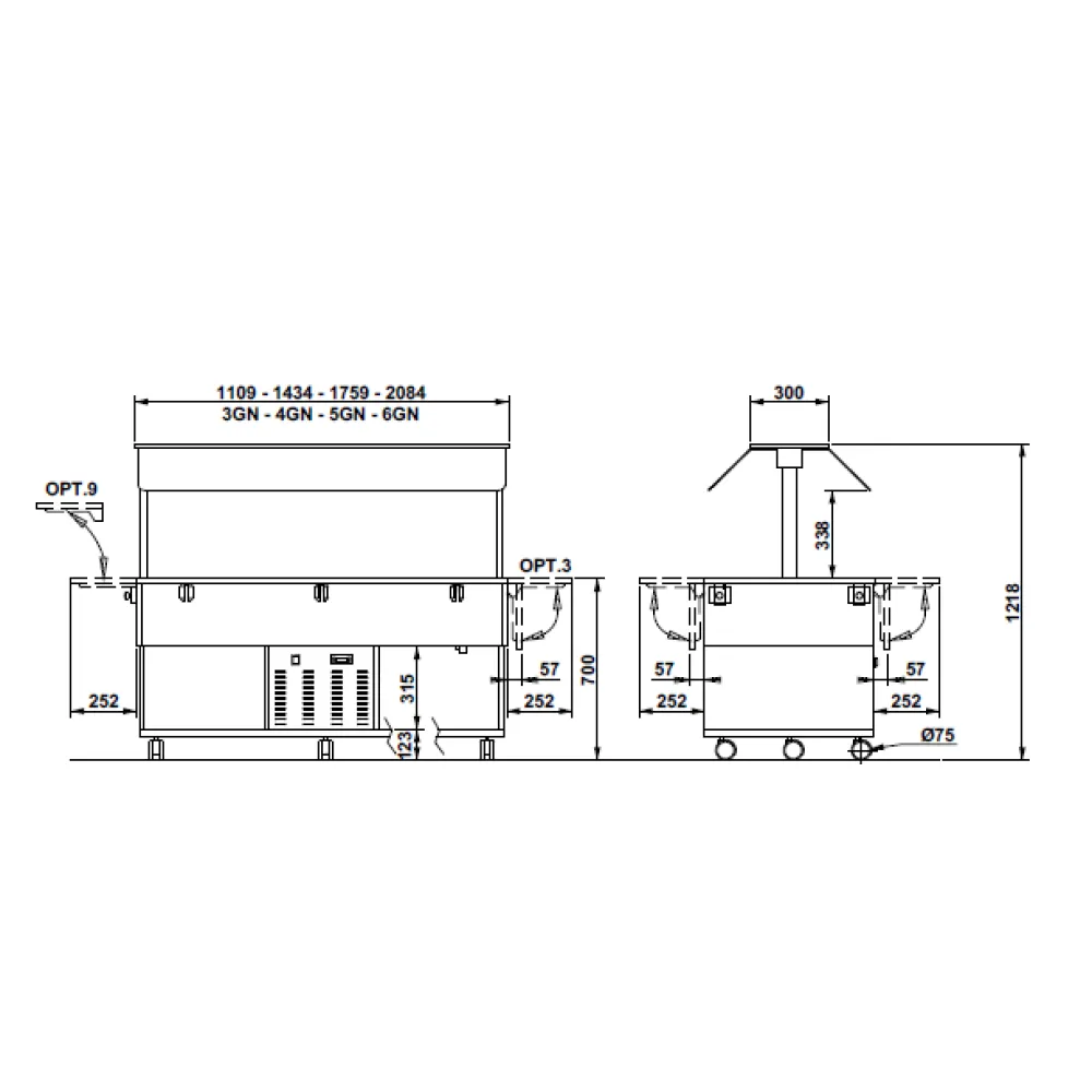 Self-service display counter ROCAM 013HP6RF