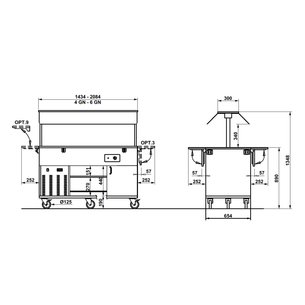 Self-service display counter ROCAM 01200HEKO6MIX