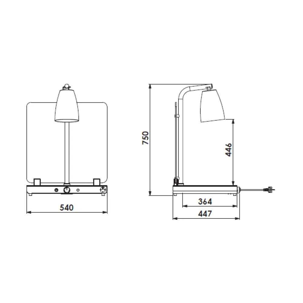 Food service area lamp ROCAM 034CRHEL1/1FXP2