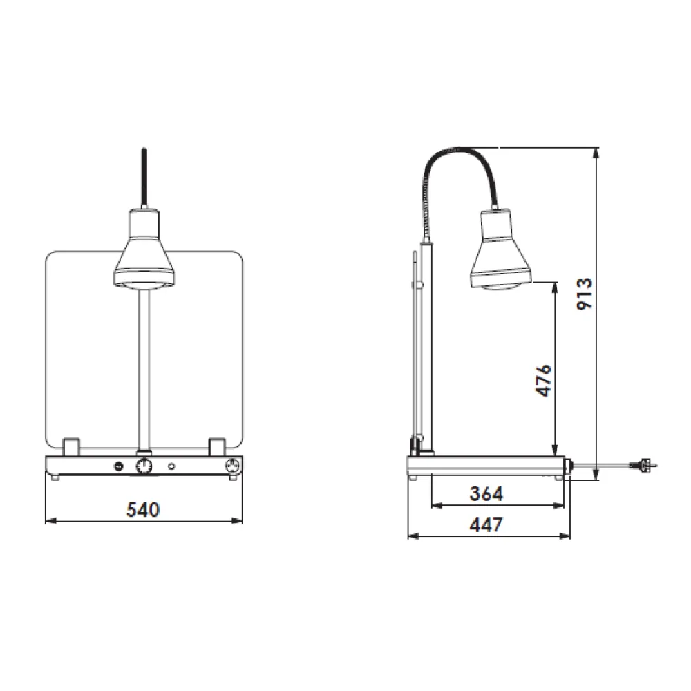 Food service area lamp ROCAM 034CRHEL1/1FLP1