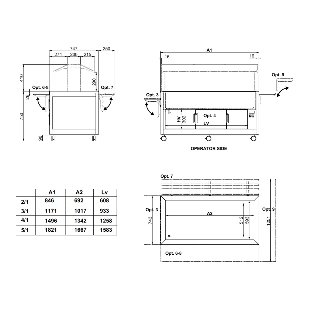 Self-service display counter ROCAM 02100K3BM