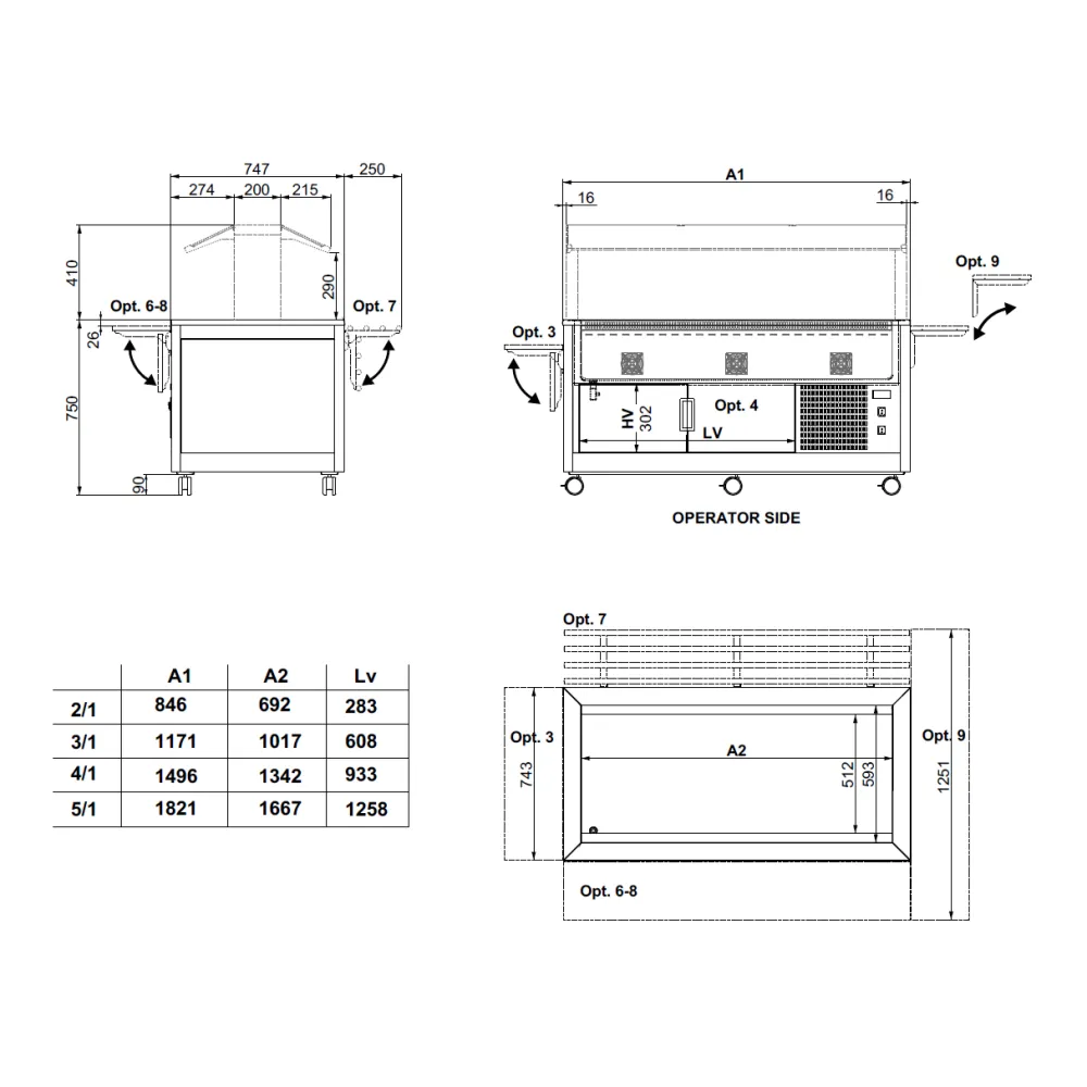 Self-service display counter ROCAM 02100K3RV