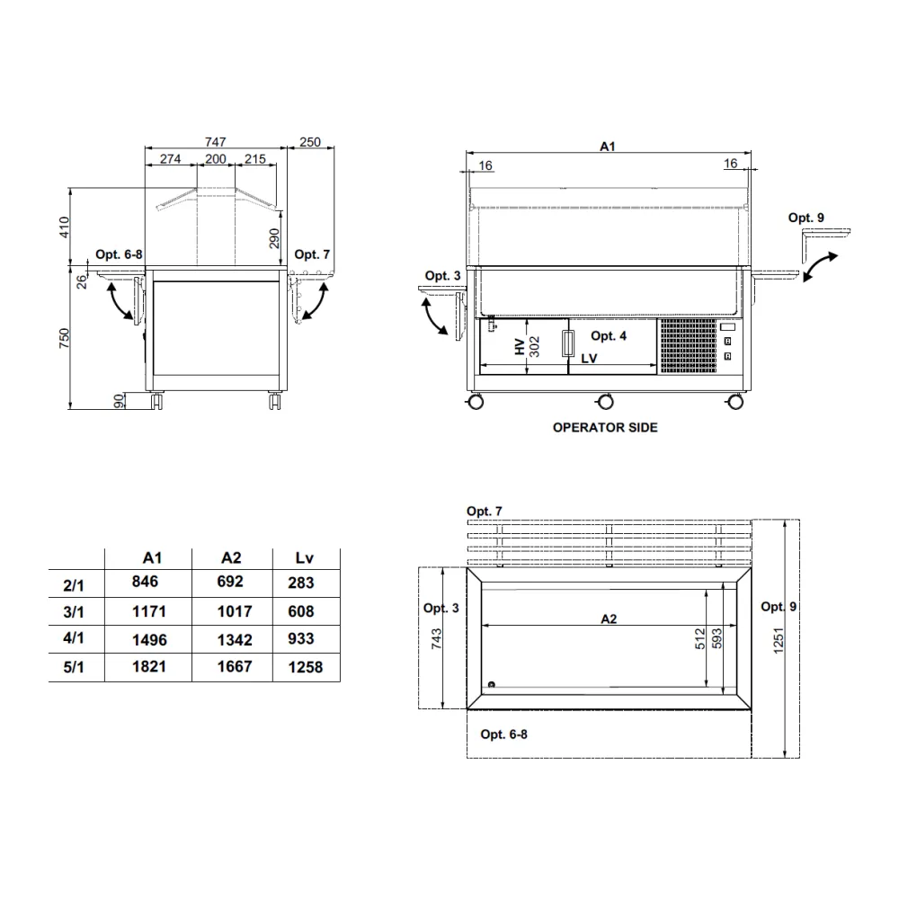 Self-service display counter ROCAM 02100K4R