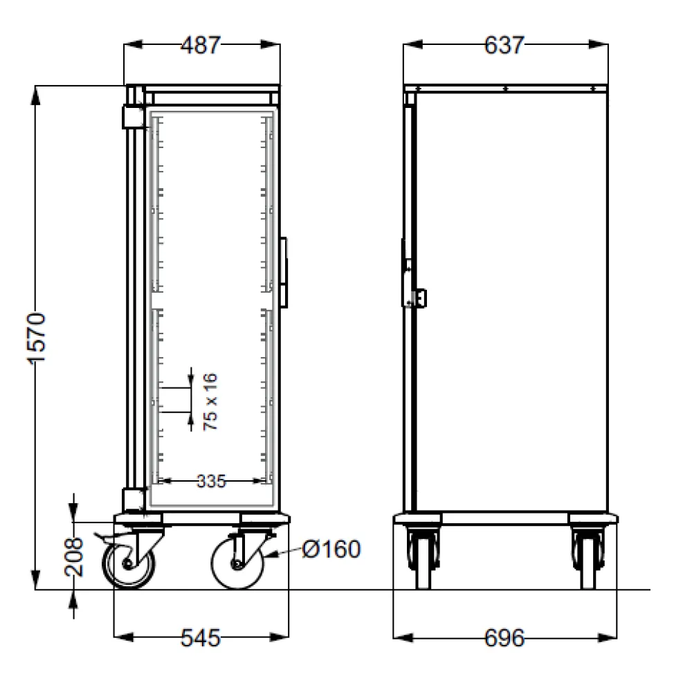 GN pan trolley ROCAM 039NE1/1C16