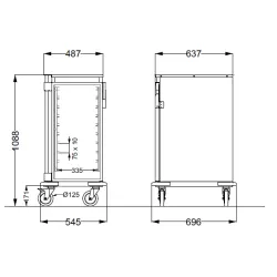 GN pan trolley ROCAM 039NE1/1C10