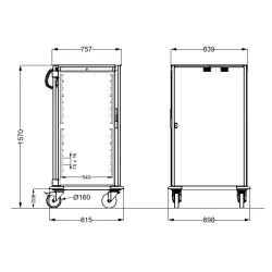 GN pan trolley ROCAM 039NE2/1C16