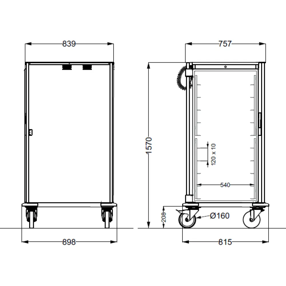 GN pan trolley ROCAM 039NE2/1L10