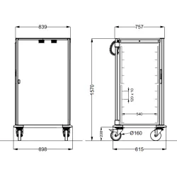 GN pan trolley ROCAM 039NE2/1L10