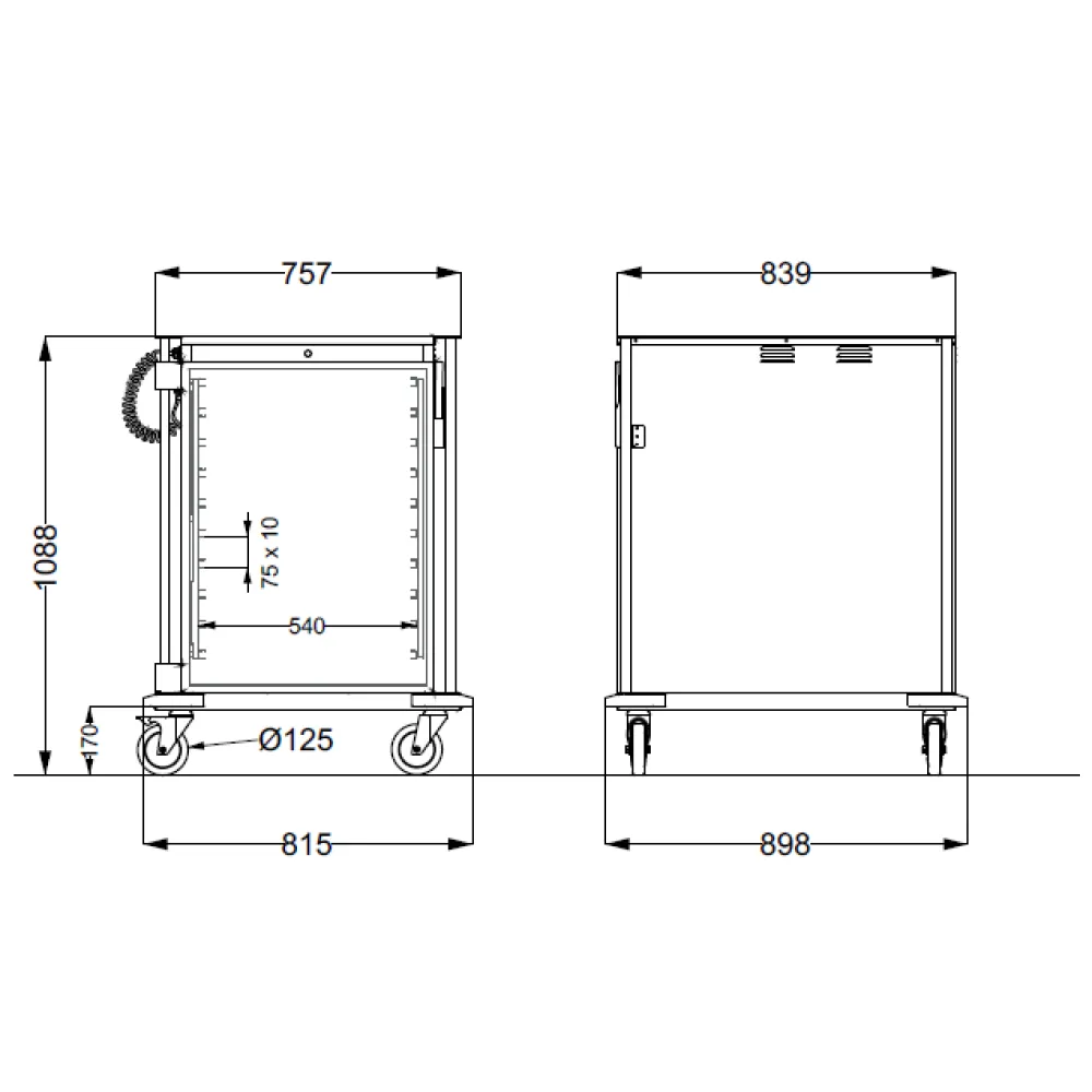 GN pan trolley ROCAM 039NE2/1C10