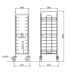 Tray trolley ROCAM 03900TRAY12