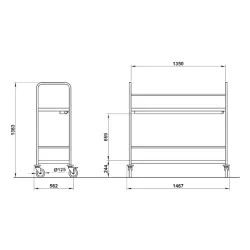 Container transport cart ROCAM 02800PLEI/CEL