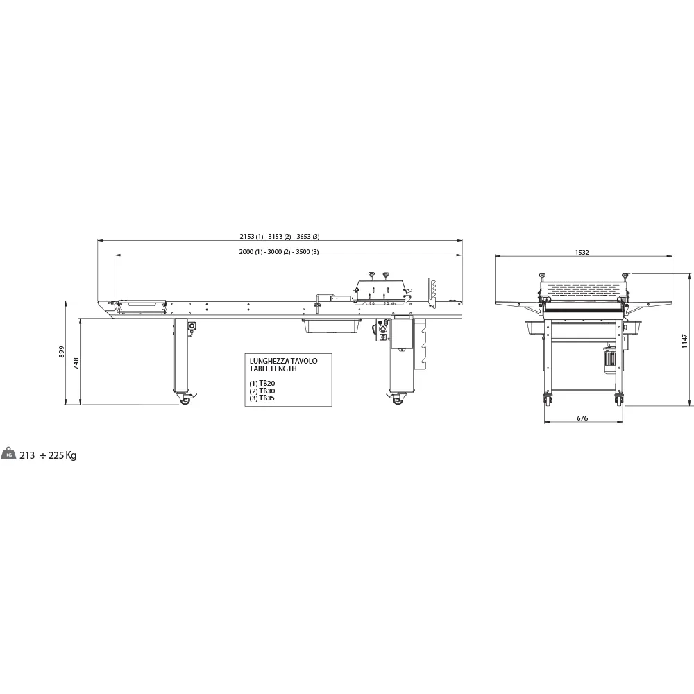 Dough sheeter ROLLMATIC TB35