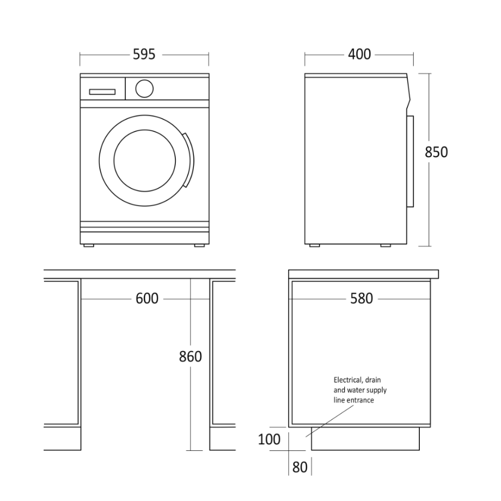 Washing machine Scandomestic HOME 33081506W10000