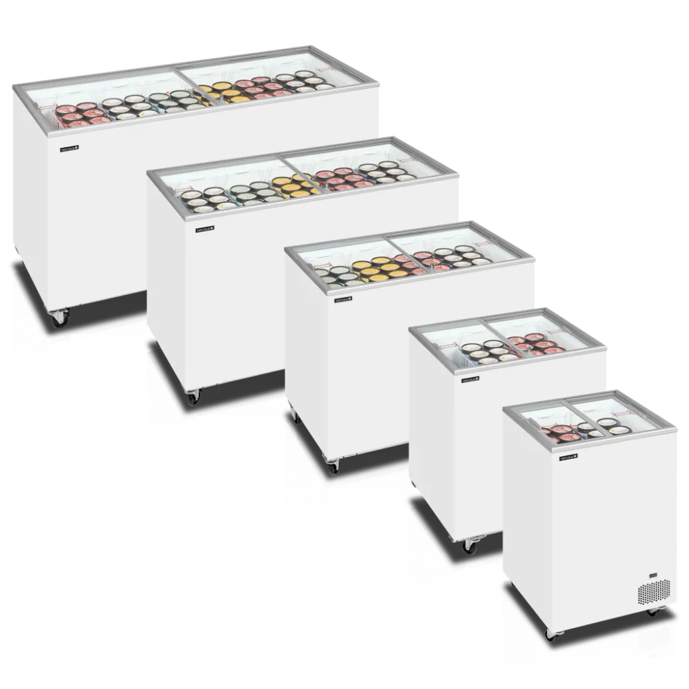Chest freezer showcase TEFCOLD IC302SC
