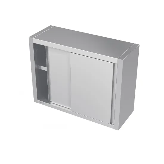 Stainless Steel Wall Cabinet with Sliding Doors