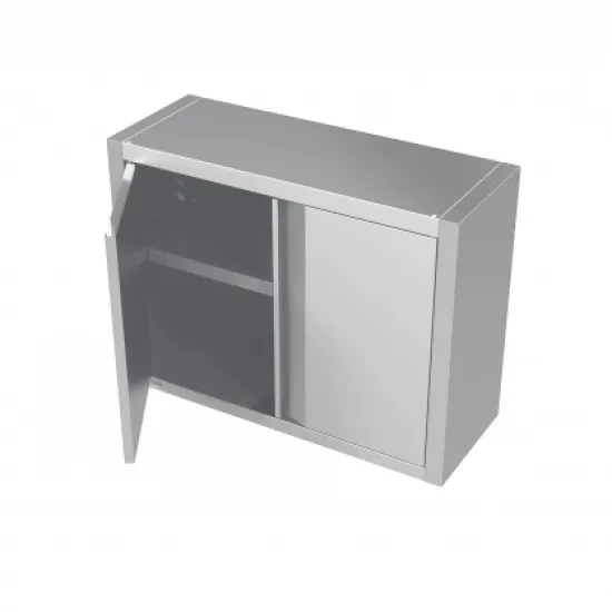 Stainless Steel Wall Cabinet with Hinged Doors