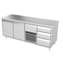 Refrigerated table with lifting mechanism Novameta FPR-E342-192/70/90