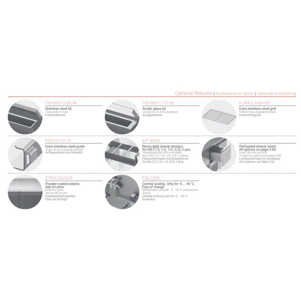 Saladette counter Novameta FS0-E332-172/70/90