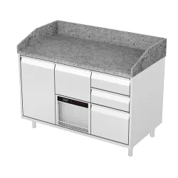 Refrigerated table with granite top Novameta FM0-E240-130/70/90