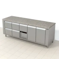 Refrigerated table with granite top Novameta FM0-E436-213/70/90