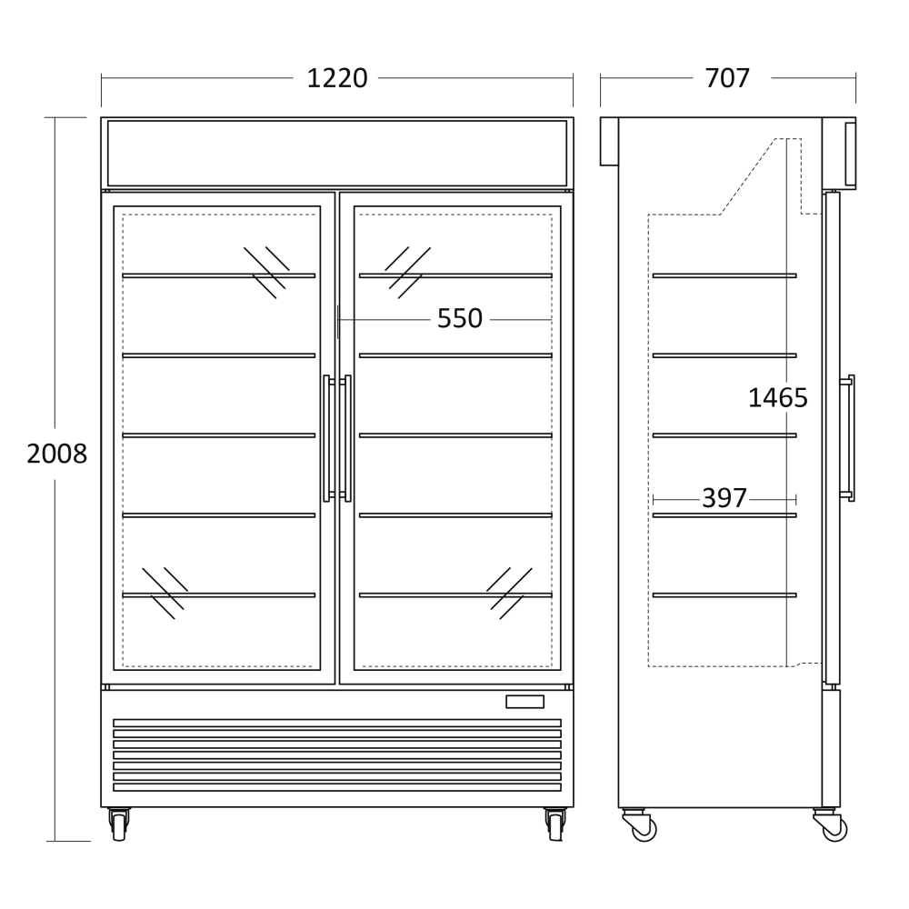 Display freezer SCANDOMESTIC 25324010000DF800BE