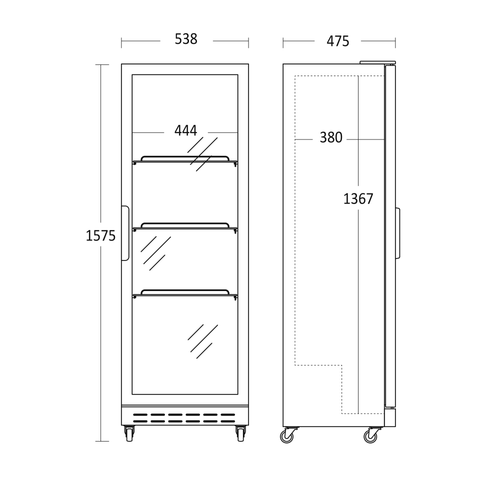 Refrigerated display cabinet SCANDOMESTIC 26310181BE10000