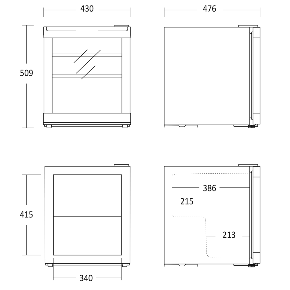 Small bar refrigerator SCANDOMESTIC 35013310000CoolCubeGDE