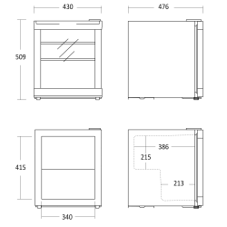 Small bar refrigerator SCANDOMESTIC 35013310000CoolCubeGDE