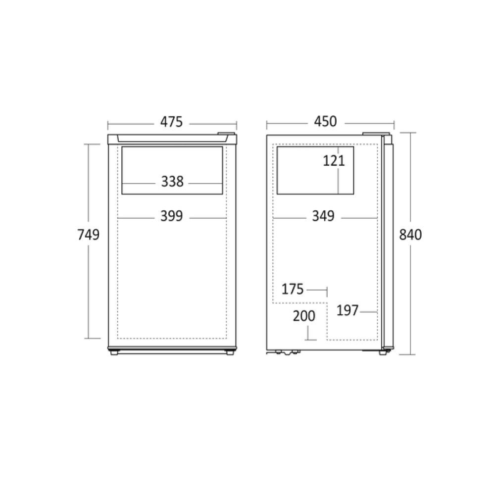 Fridge-freezer Scandomestic HOME 57033910000SKB82WE