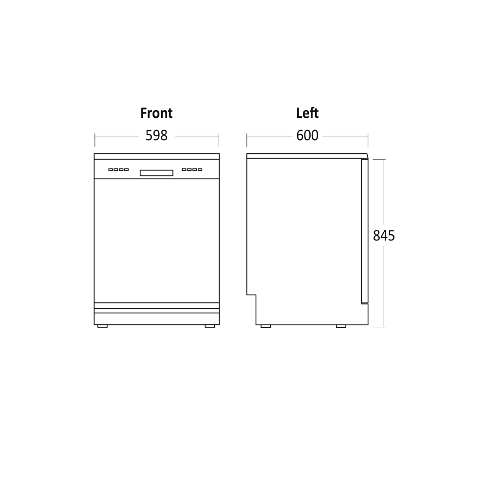 Dishwasher Scandomestic HOME 33102110000DWF1444WD