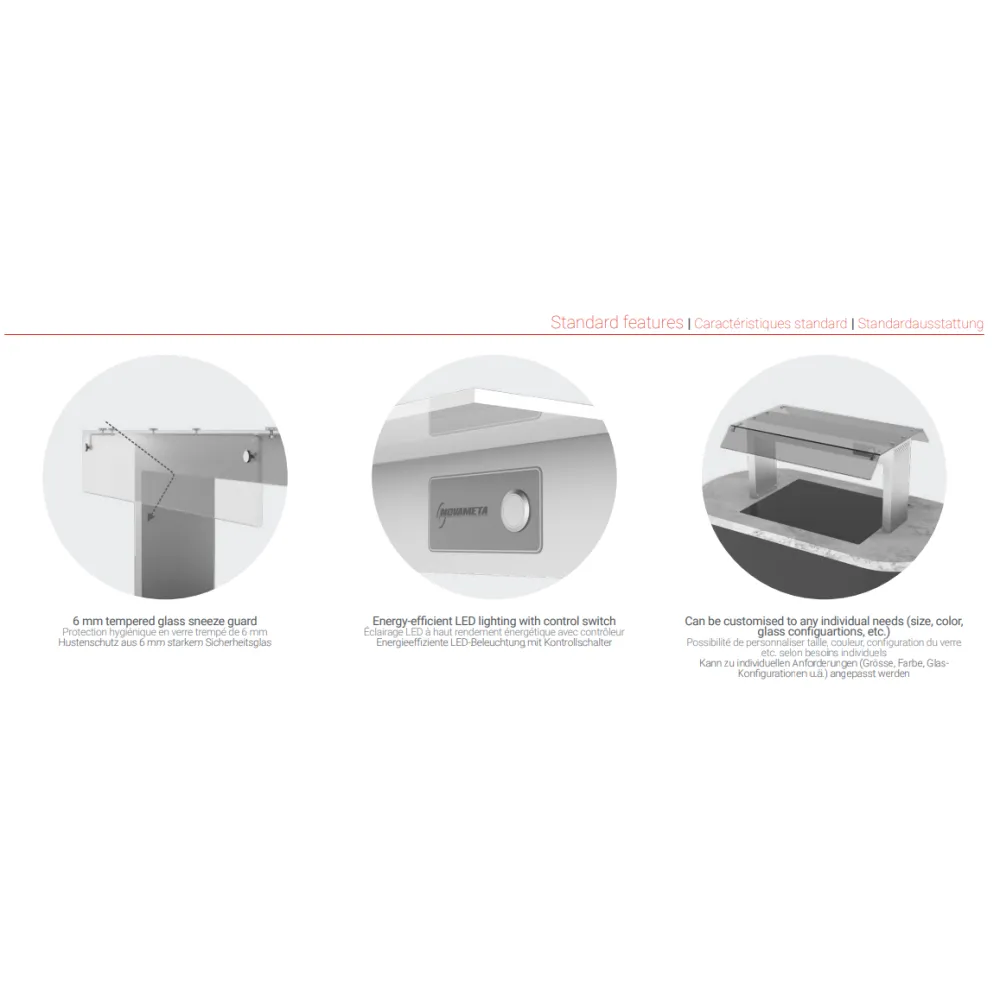 LED shelf for buffet Novameta LPA14-139/40/40