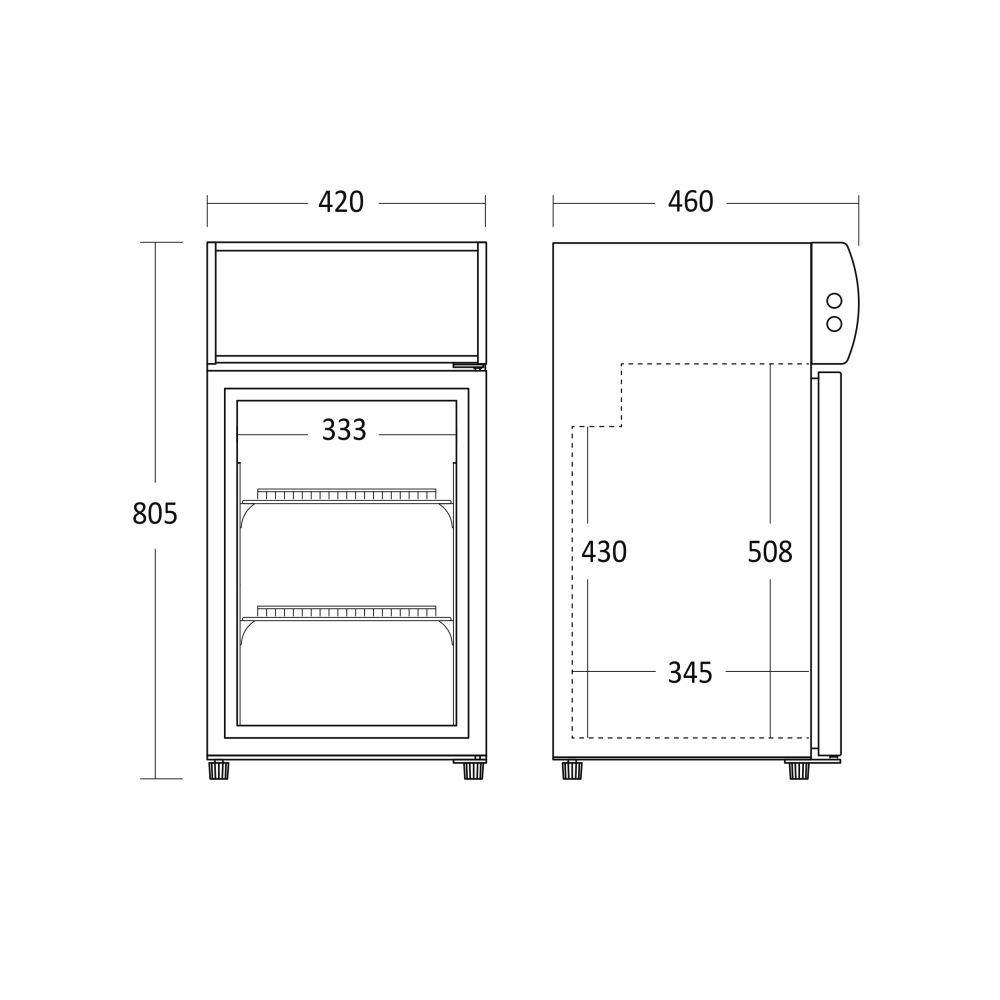 Refrigerated display cabinet SCANDOMESTIC 26310051BE10000