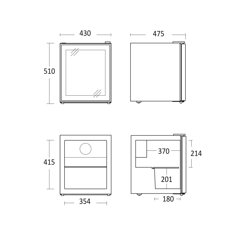 Bar refrigerator SCANDOMESTIC 35311110000DC48BB