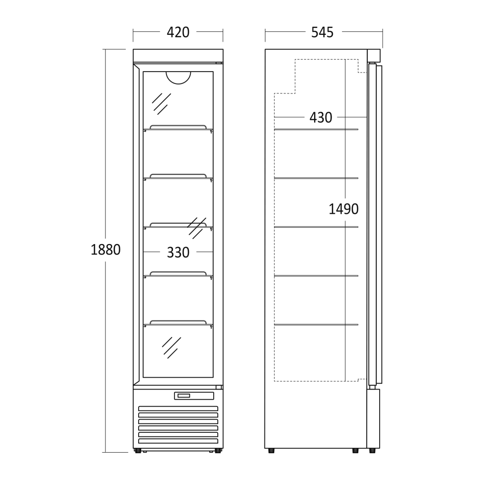 Refrigerated display cabinet SCANDOMESTIC 26311110000DC160BD
