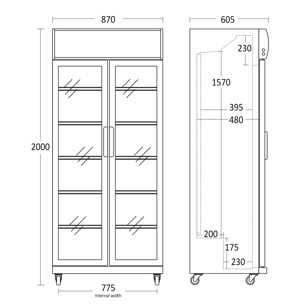 Refrigerated display cabinet SCANDOMESTIC 26310881HE110000