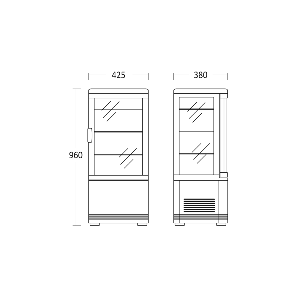 Refrigerated display cabinet SCANDOMESTIC 19310082BE10000